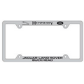 Chrome Plated / Black Powder Coated Metal License Plate Frames - Color Filled